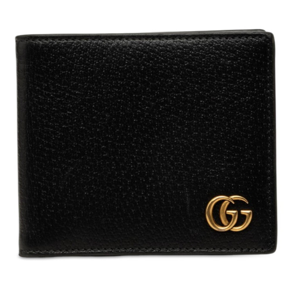 Gucci GG Marmont Bi-fold Wallet Compact 428725 Black Leather Women's GUCCI
